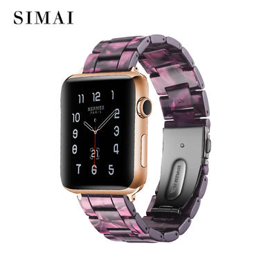 Resin Watch Band with Stainless Steel for Apple Supplier