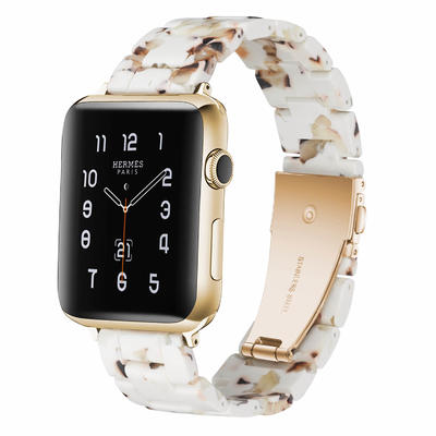 Custom Unusual Resin Watch Band Nougat White Wholesale Supplier