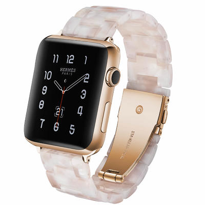 Wholesale Resin Watch Strap Apple Watch Band Pink Jade