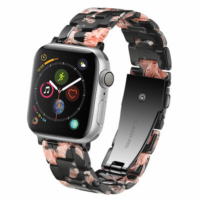 Rose in Black Resin Apple Watch Band Factory