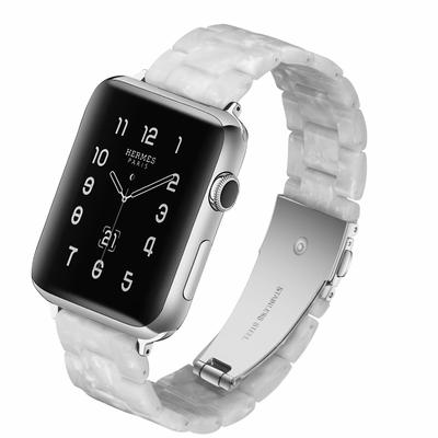 Wholesale Pearl White Apple Resin Watch Band Manufacturer
