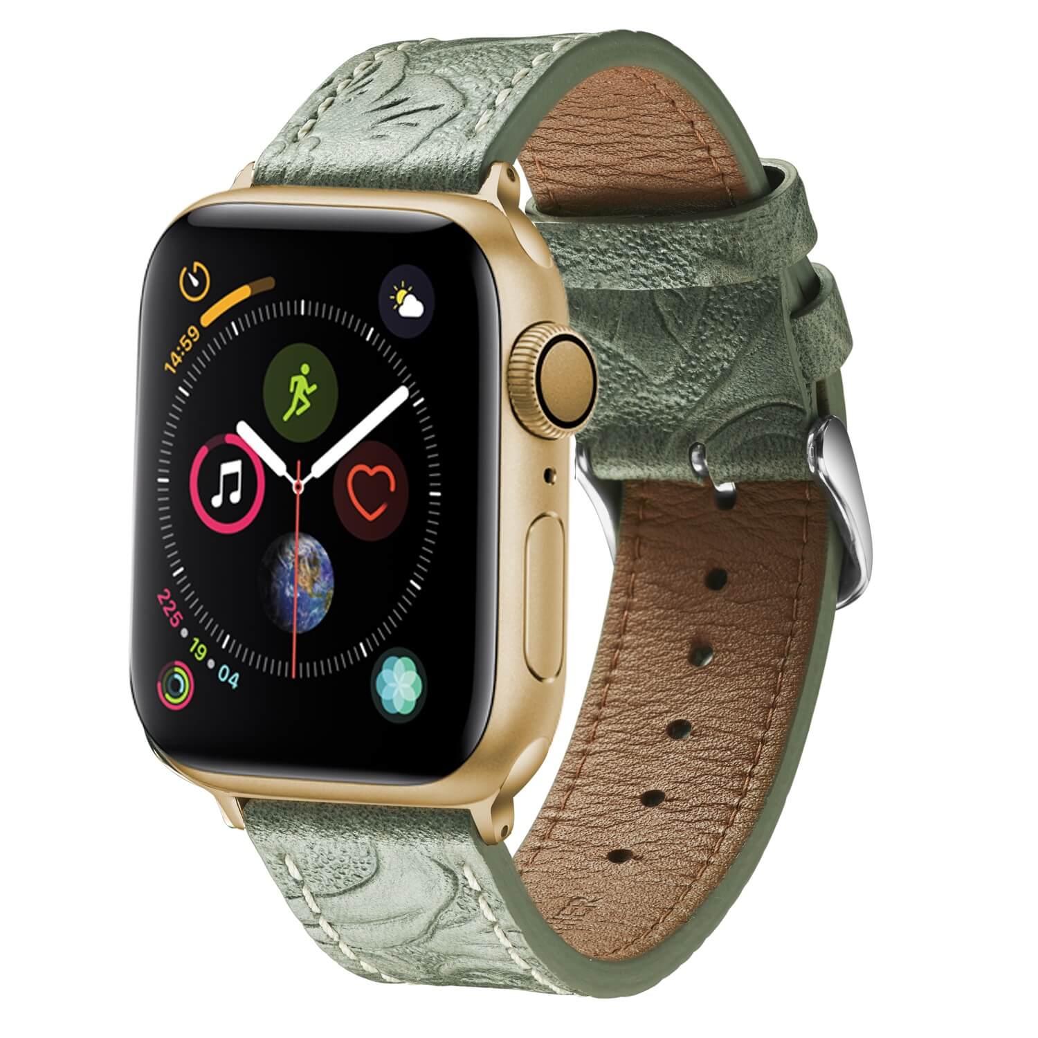 Leather Retro Watch Band Apple Watch Army Green Wholesale